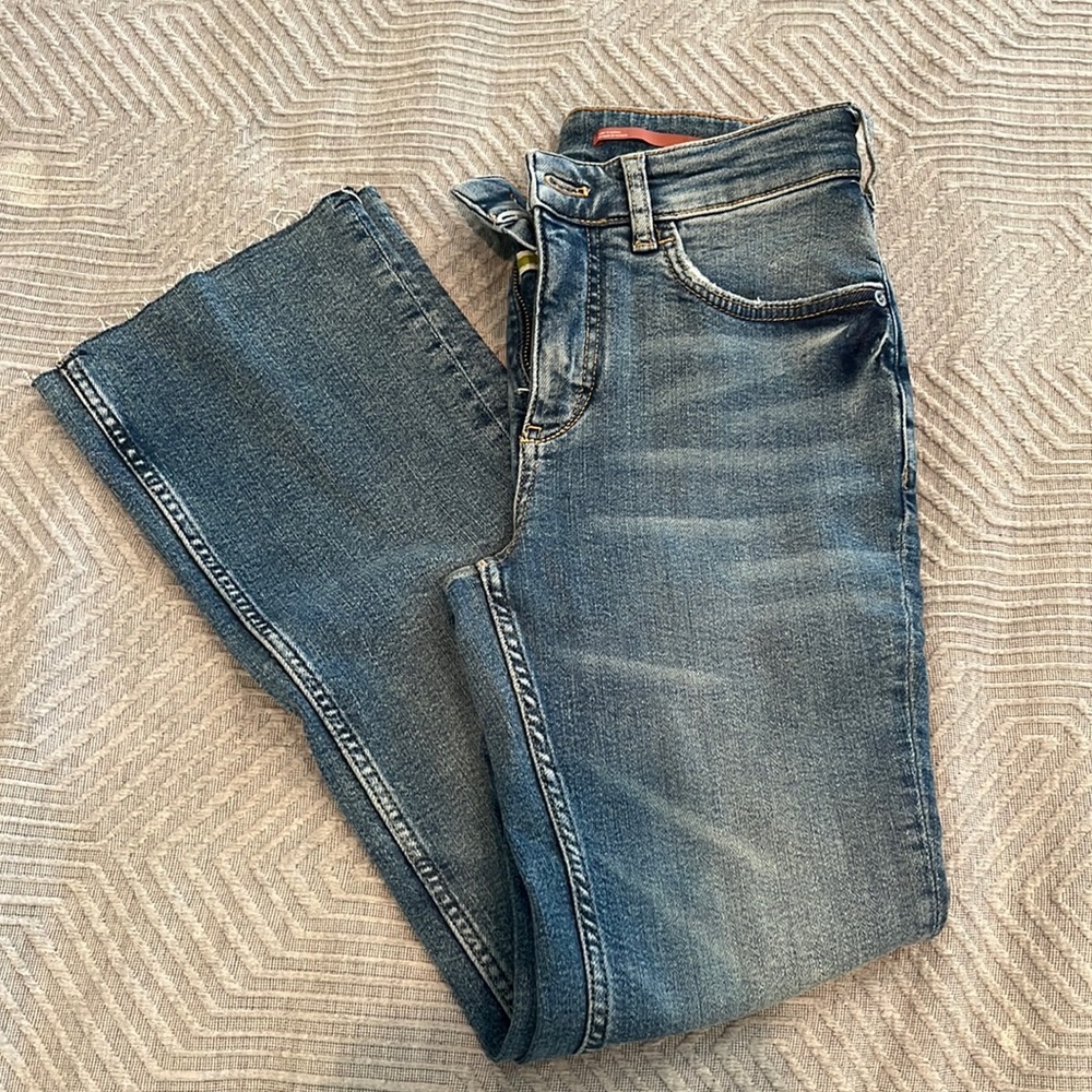 Pilcro and the Letterpress Blue Straight Leg Jeans